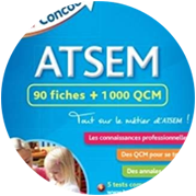 Livre Objectif Concours - ATSEM 90 Fiches 1000 QCM