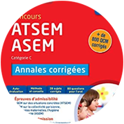 Livre CONCOURS ATSEM ET ASEM - CATÉGORIE C - ANNALES CORRIGÉES